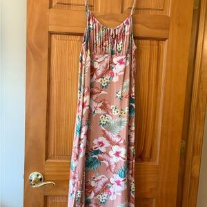 Lucky Brand Floral Pink Midi Dress